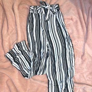 H&M high waisted stripped pants